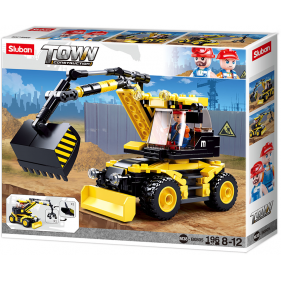 Town Construction - Excavator on wheels