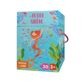 PUZZLE 30 pcs + LIVRE - LA PETITE SIRENE