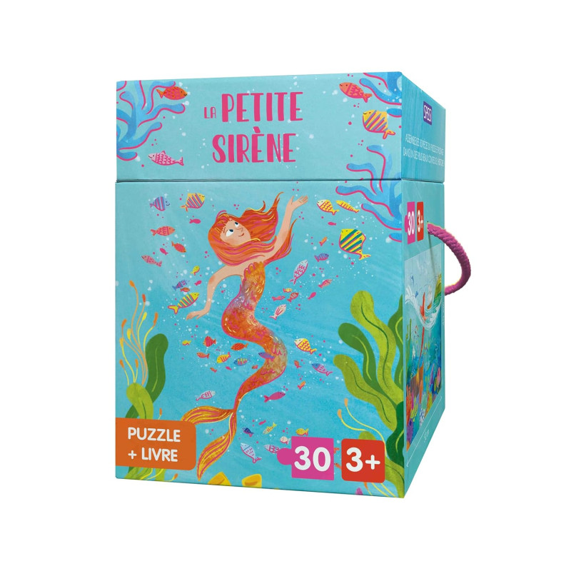 PUZZLE 30 pièces + LIVRE - LA PETITE SIRÈNE