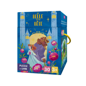 PUZZLE 30 pcs + LIVRE - LA BELLE ET LA BETE