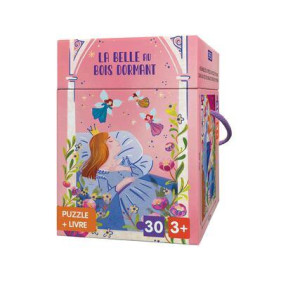 PUZZLE 30 pièces + LIVRE -  LA BELLE AU BOIS DORMANT