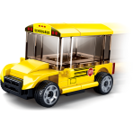 Jeux de construction pour enfants - Power bricks 4 Pull back : Autobus scolaire - Livraison rapide Tunisie