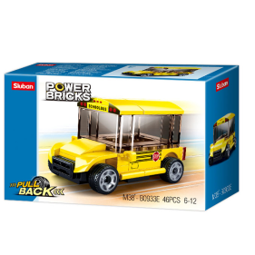 Power bricks 4 Pull back : Autobus scolaire